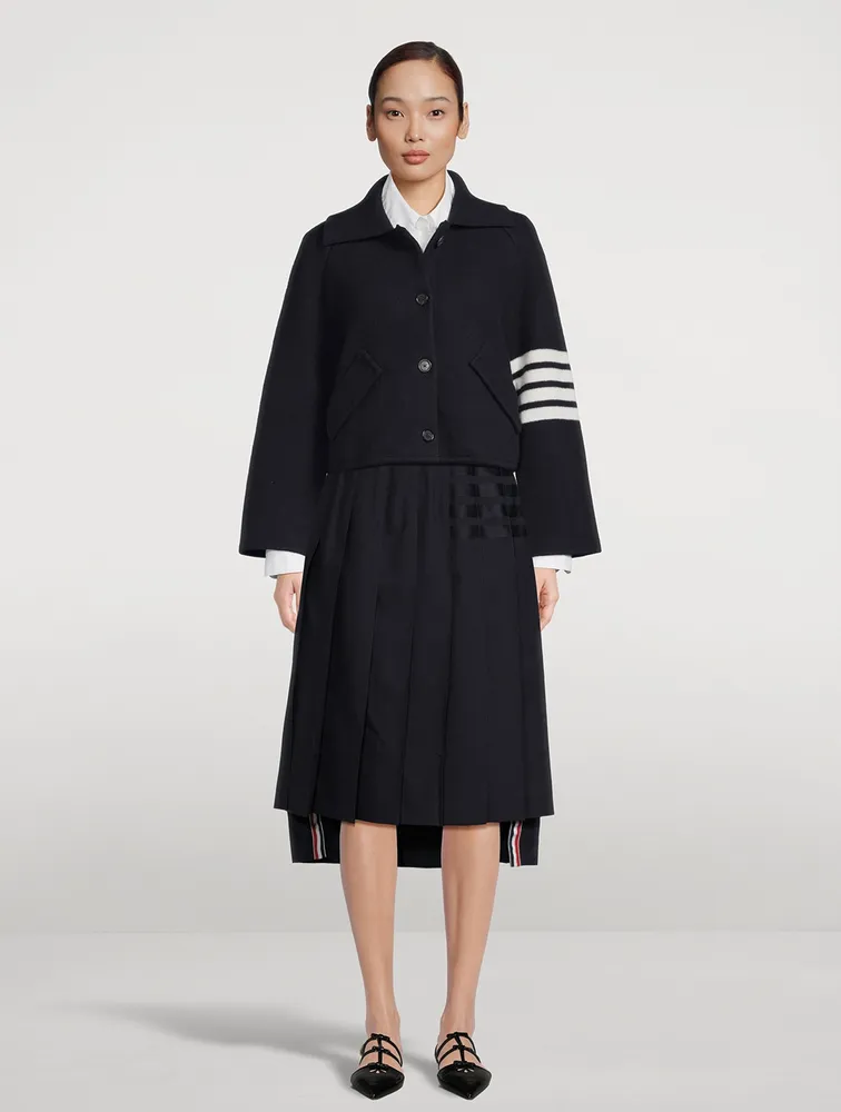 Boiled Wool Milano Cropped Car Coat