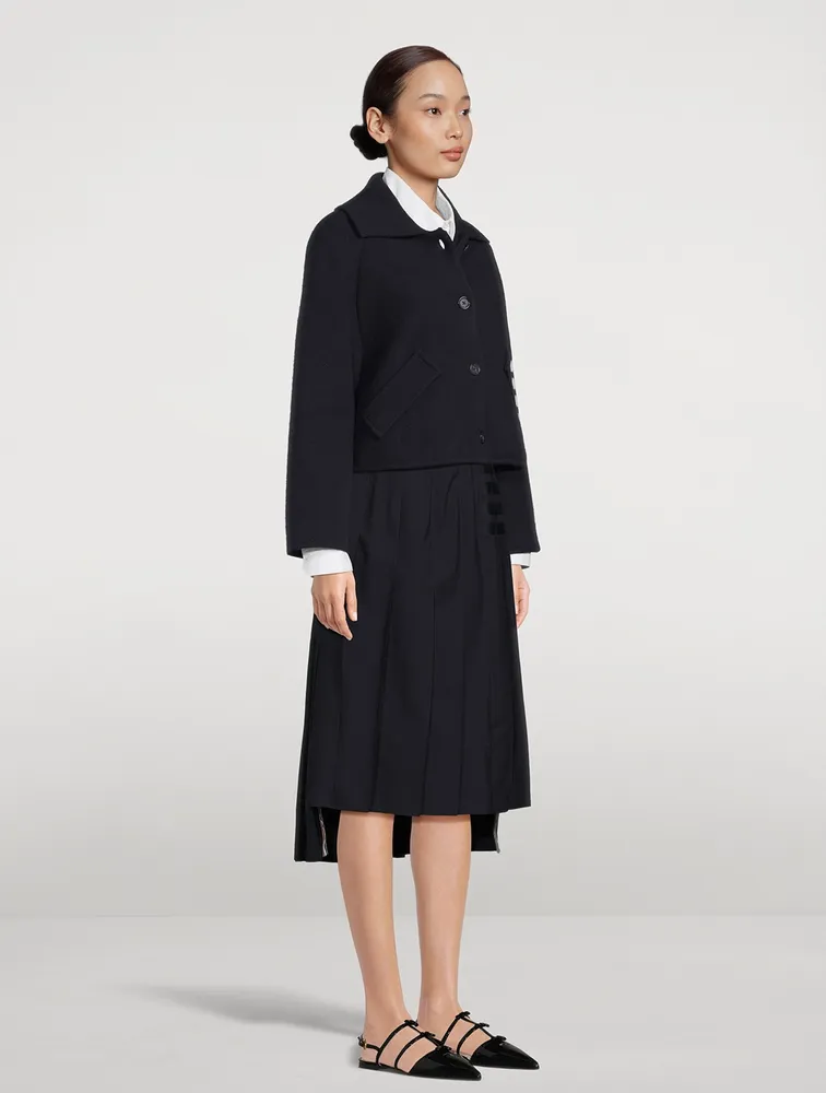 Boiled Wool Milano Cropped Car Coat