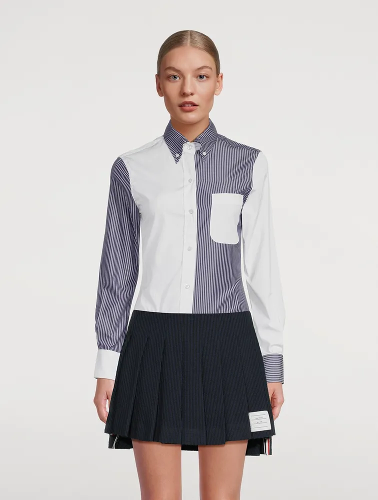 Cotton Shirt Mix Stripe Print