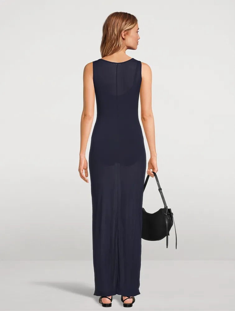 Ribbed Jersey Maxi Dress