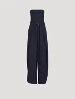 Strapless Belted Jumpsuit