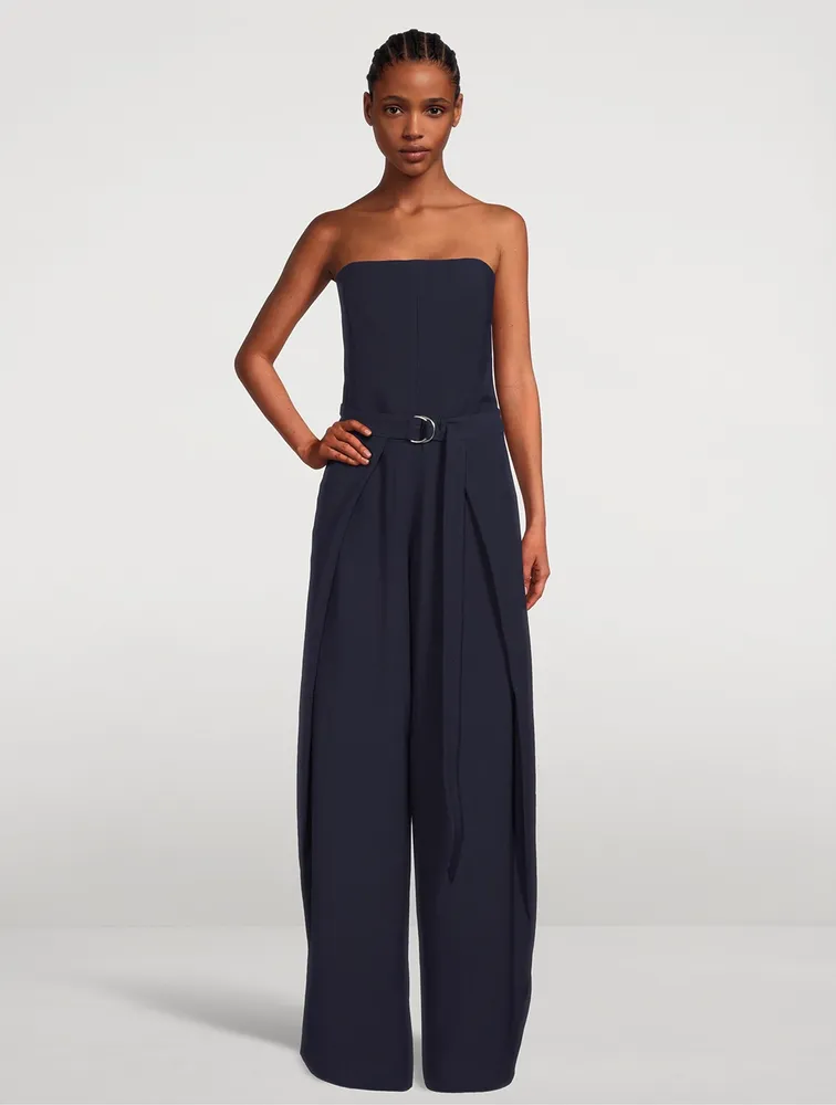 Strapless Belted Jumpsuit