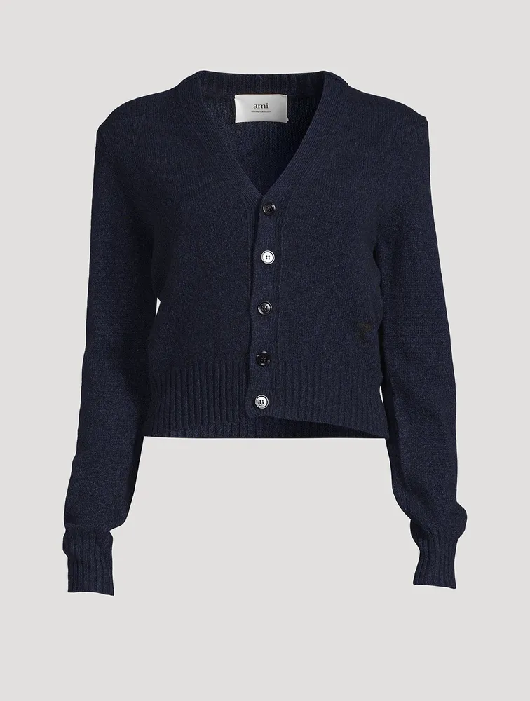 Ami De Cœur Cashmere And Wool Cropped Cardigan