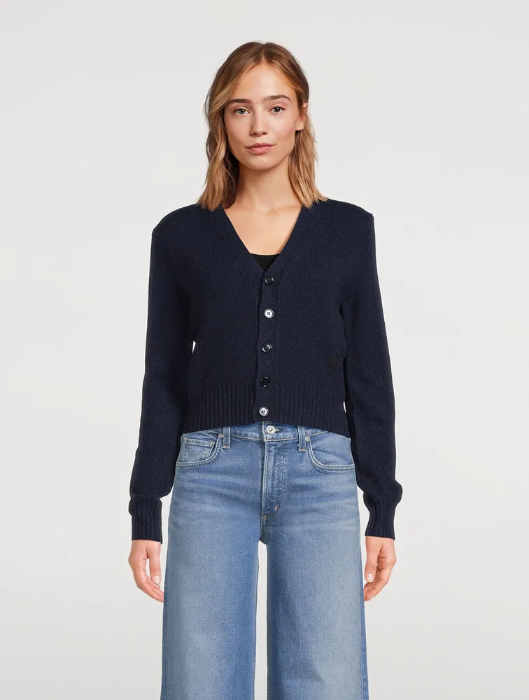 Ami De Cœur Cashmere And Wool Cropped Cardigan