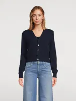 Ami De Cœur Cashmere And Wool Cropped Cardigan