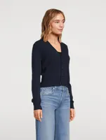 Ami De Cœur Cashmere And Wool Cropped Cardigan