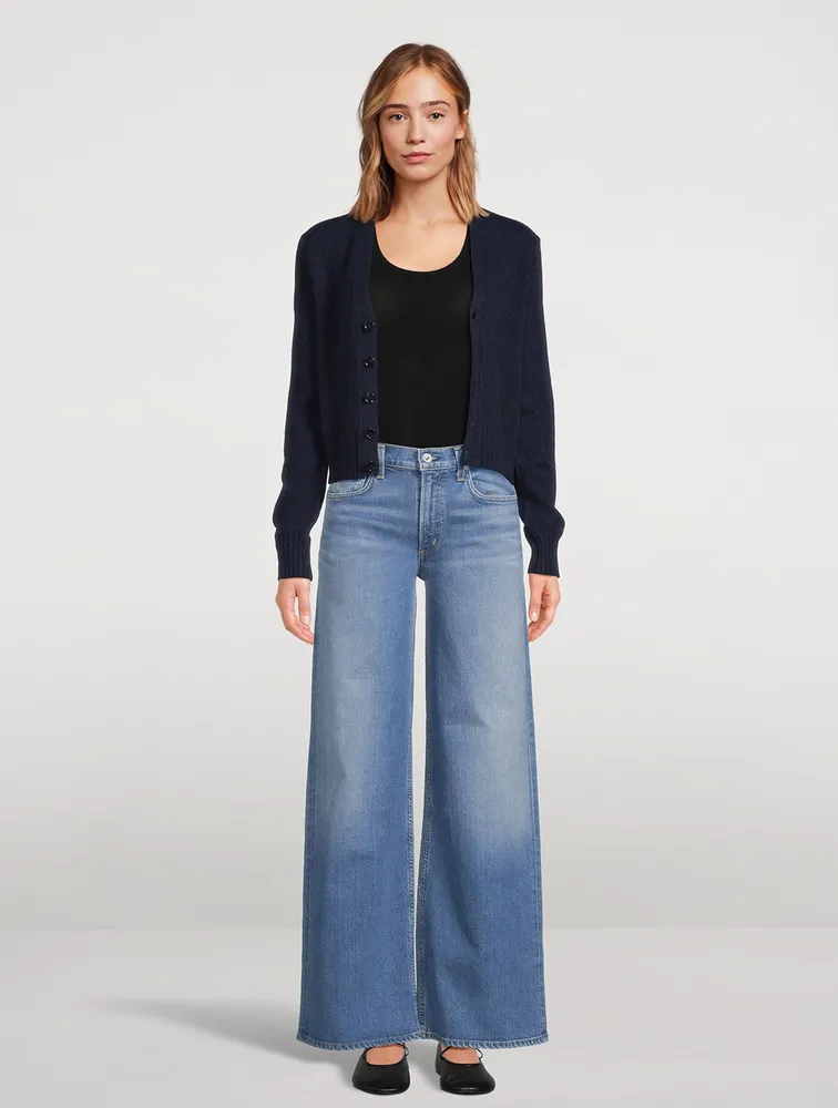 Ami De Cœur Cashmere And Wool Cropped Cardigan