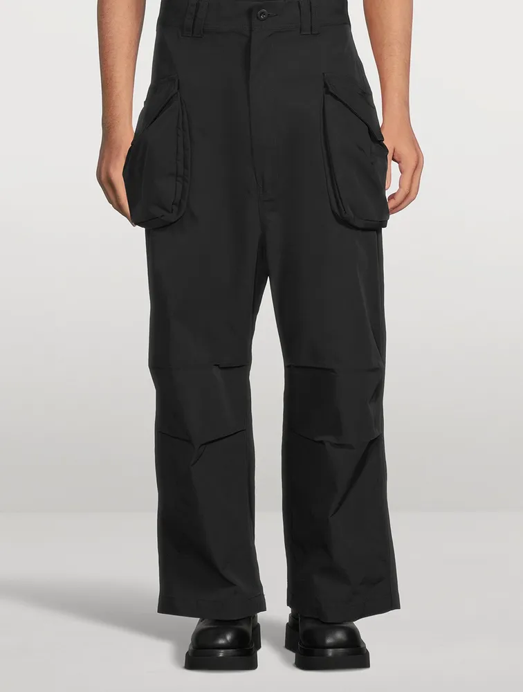 Wide-Leg Cargo Pants