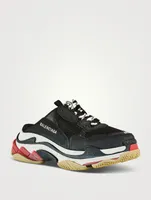 Triple S Double Foam And Mesh Mule Sneakers