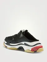 Triple S Double Foam And Mesh Mule Sneakers