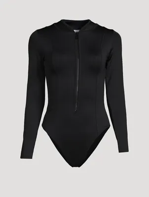 Compression Long-Sleeve One-Piece Swimsuit