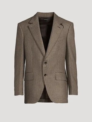 Atticus Wool And Mohair Jacket In Houndstooth Print