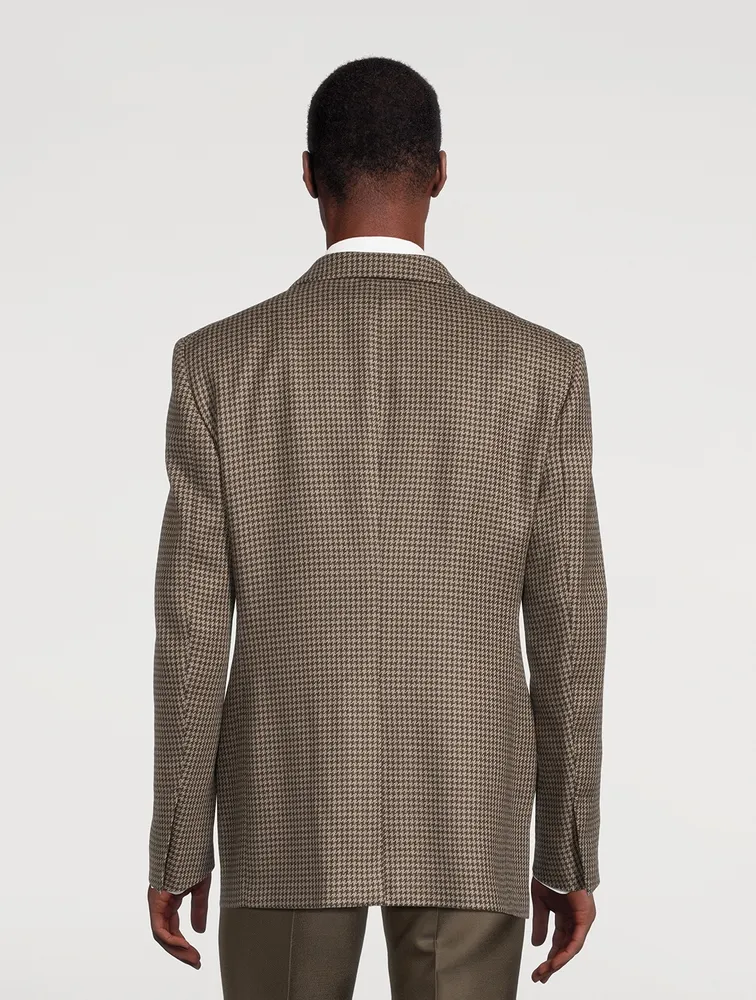 Atticus Wool And Mohair Jacket In Houndstooth Print