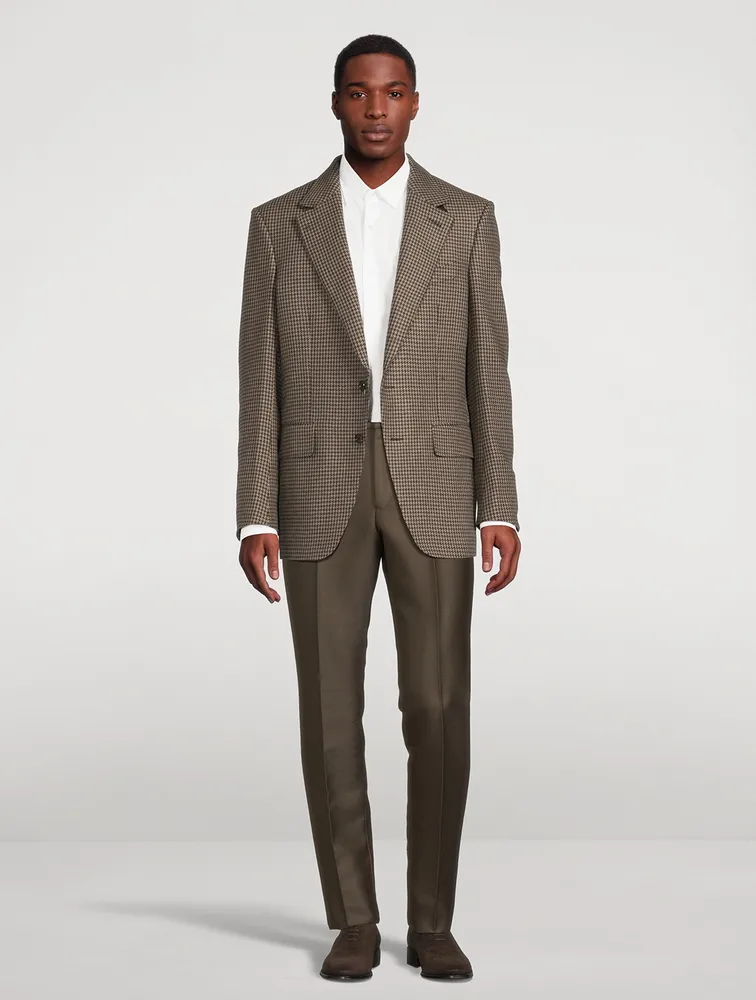 Atticus Wool And Mohair Jacket In Houndstooth Print