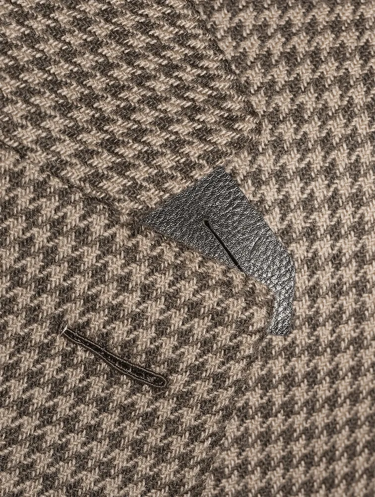 Atticus Wool And Mohair Jacket In Houndstooth Print