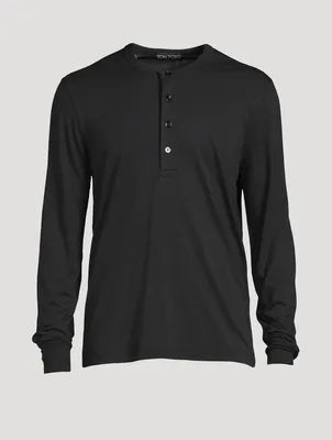 Long-Sleeve Henley Shirt