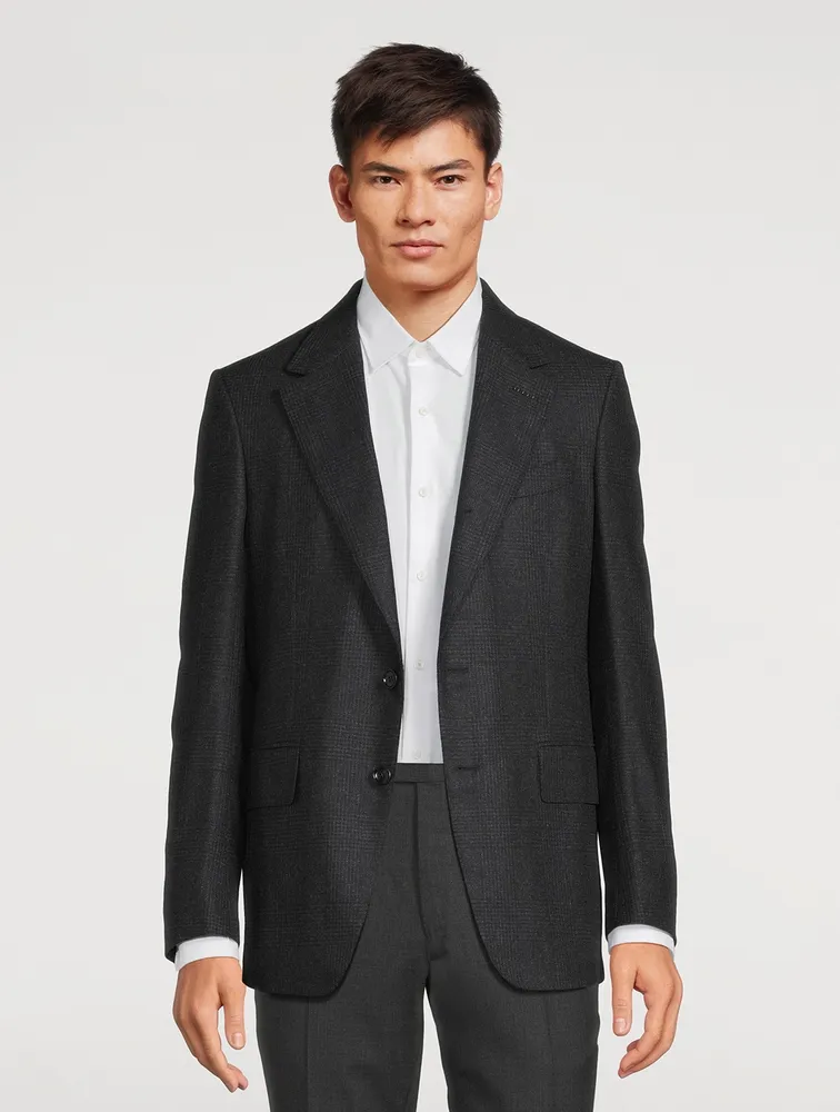 Shelton Wool And Cashmere Jacket Prince Of Wales Print