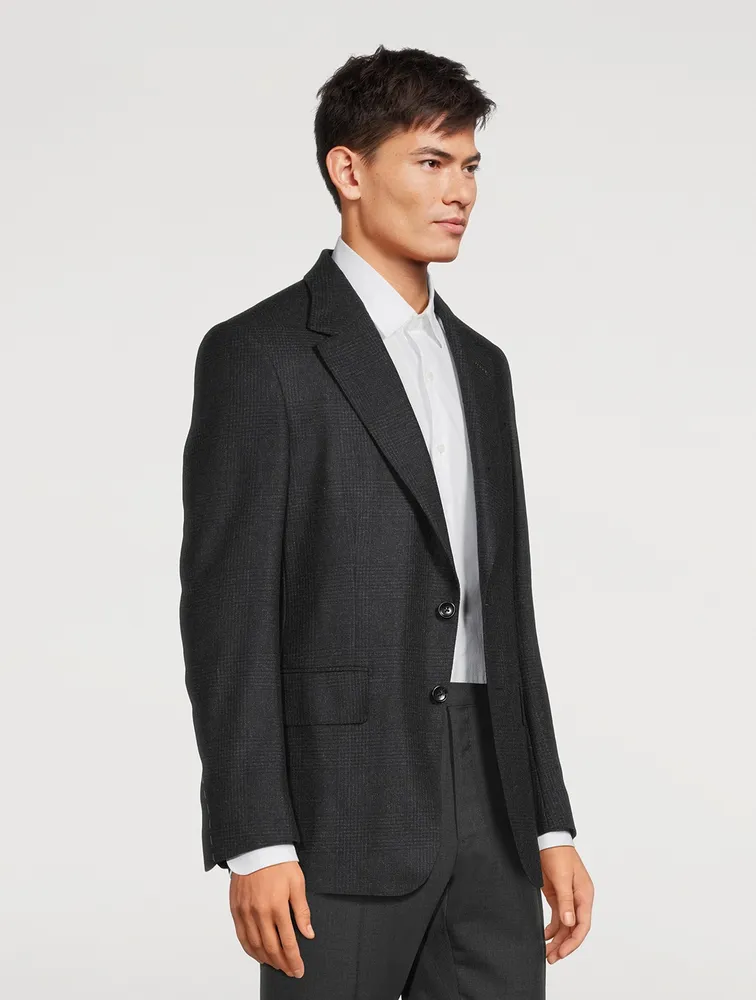 Shelton Wool And Cashmere Jacket Prince Of Wales Print