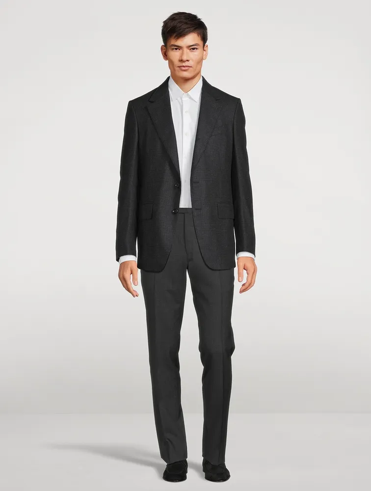 Shelton Wool And Cashmere Jacket Prince Of Wales Print