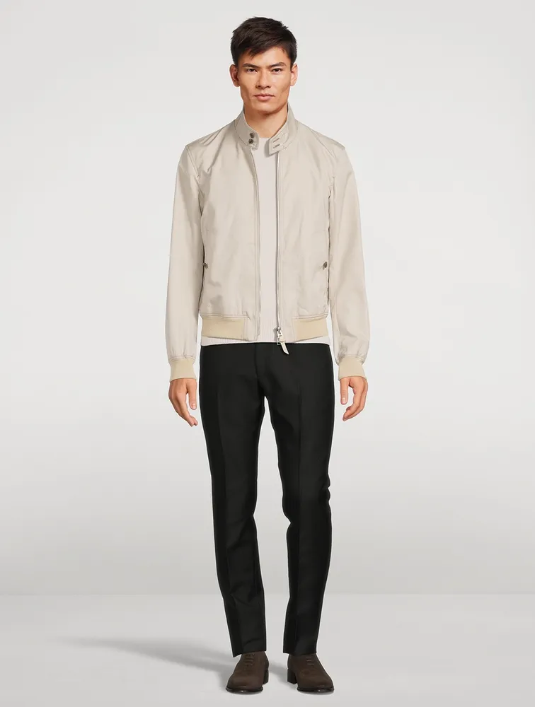 Harrington Cotton Silk Poplin Jacket