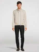 Harrington Cotton Silk Poplin Jacket