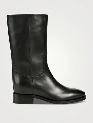 Fleeces Leather Mid-Calf Boots