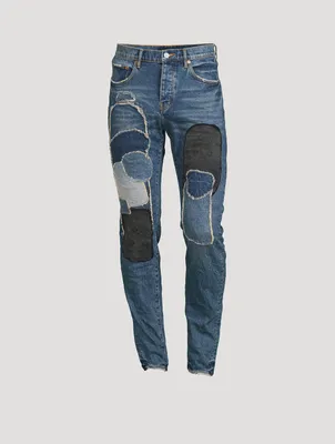 Vintage Patchwork Skinny Jeans