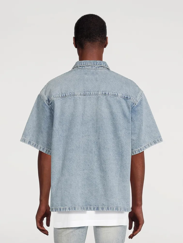 Cotton Short-Sleeve Denim Jacket