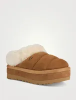 Tazzlita Suede And Sheepskin Platform Slippers