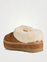 Tazzlita Suede And Sheepskin Platform Slippers