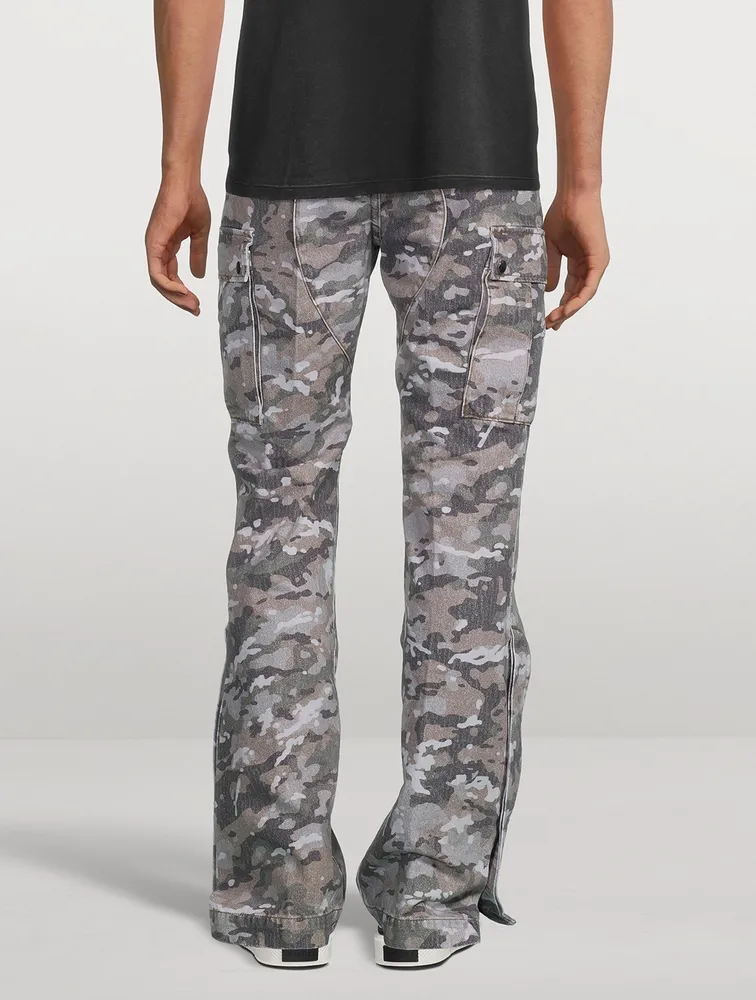 M65 Camo Cargo Kick Flare Jeans