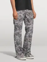 M65 Camo Cargo Kick Flare Jeans