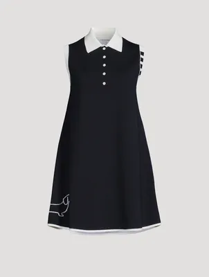 Wool-Blend Sleeve Mini Dress