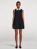 Wool-Blend Sleeve Mini Dress