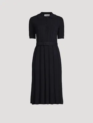 Boiled Merino Polo Midi Dress