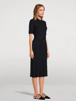 Boiled Merino Polo Midi Dress