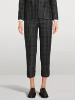 Wool And Cashmere Flannel Trousers Check Print