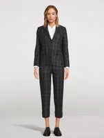 Wool And Cashmere Flannel Trousers Check Print