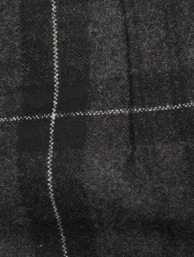 Wool And Cashmere Flannel Trousers Check Print