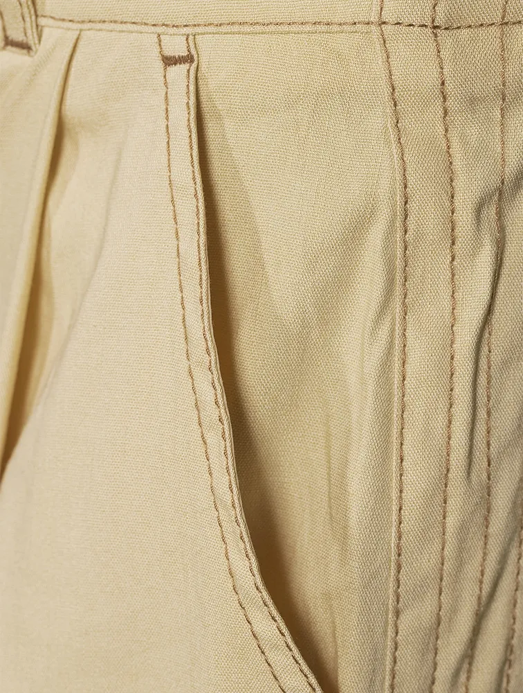 Tavar Linen-Blend Wide-Leg Pants