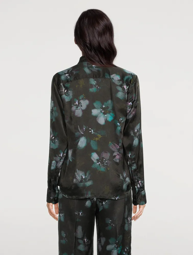 Chowy Silk Shirt Floral Print