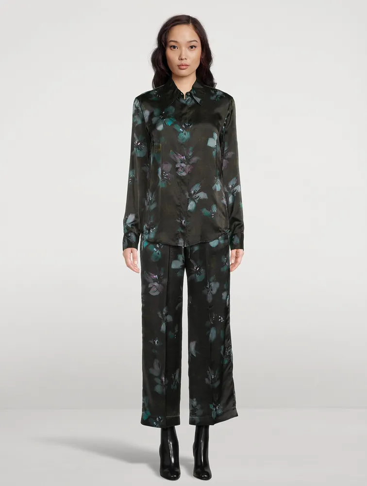 Chowy Silk Shirt Floral Print