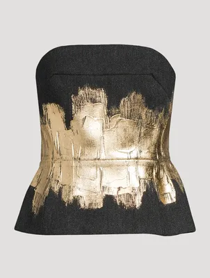 Ciao Hand-Painted Foil Bustier