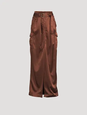 Savannas Overdyed Twill Maxi Skirt
