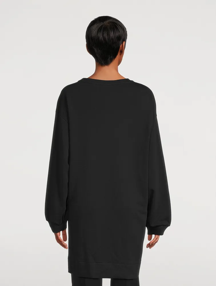 Halka Embellished Draped Sweatshirt