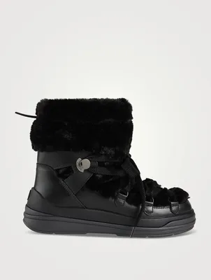 Insolux Faux Shearling-Trimmed Leather Boots