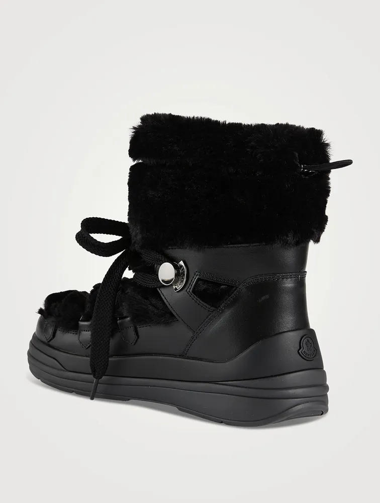 Insolux Faux Shearling-Trimmed Leather Boots