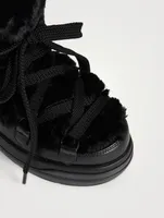 Insolux Faux Shearling-Trimmed Leather Boots