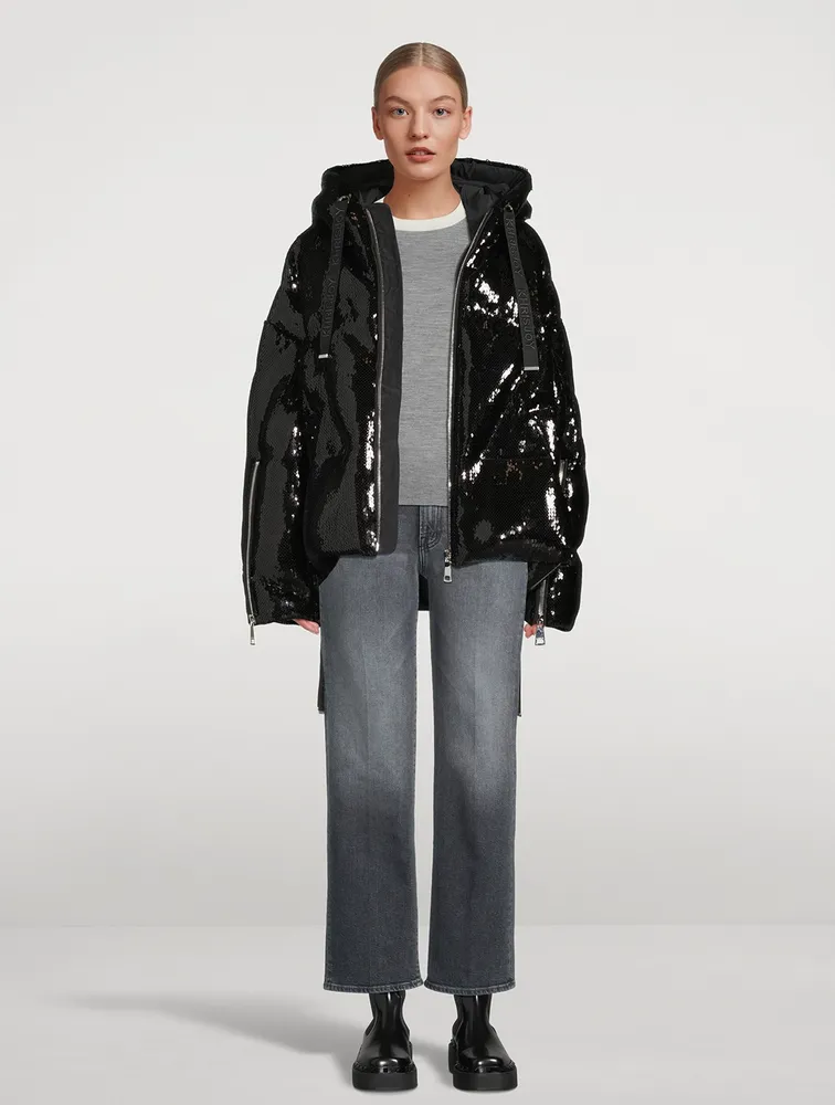 Puff Khris Scale Sequins Down Jacket