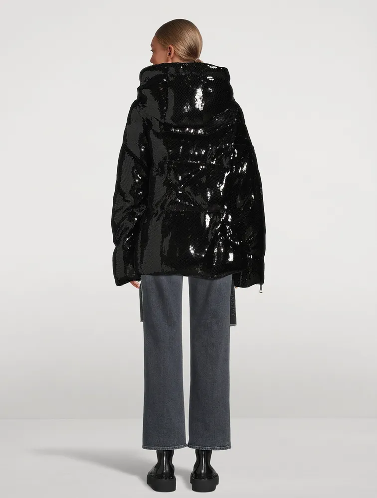 Puff Khris Scale Sequins Down Jacket